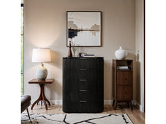 Monterey Black/Silver Wood And Oak Veneer Chest - Ornate Home