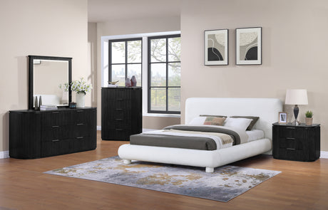 Monterey Black/Silver Wood And Oak Veneer Desk - Ornate Home