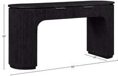 Monterey Black/Silver Wood And Oak Veneer Desk - Ornate Home