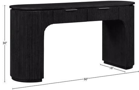 Monterey Black/Silver Wood And Oak Veneer Desk - Ornate Home