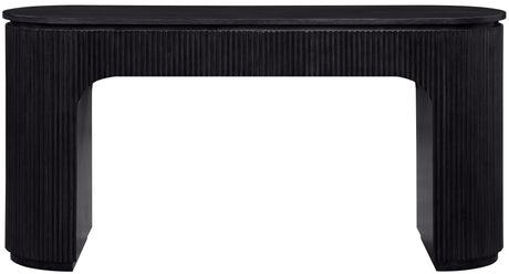 Monterey Black/Silver Wood And Oak Veneer Desk - Ornate Home