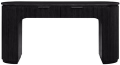 Monterey Black/Silver Wood And Oak Veneer Desk - Ornate Home