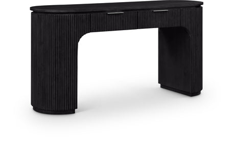 Monterey Black/Silver Wood And Oak Veneer Desk - Ornate Home