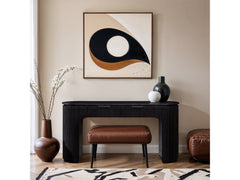 Monterey Black/Silver Wood And Oak Veneer Desk - Ornate Home
