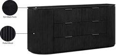Monterey Black/Silver Wood And Oak Veneer Dresser - Ornate Home