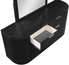 Monterey Black/Silver Wood And Oak Veneer Dresser - Ornate Home