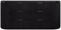 Monterey Black/Silver Wood And Oak Veneer Dresser - Ornate Home