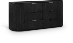 Monterey Black/Silver Wood And Oak Veneer Dresser - Ornate Home