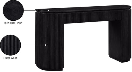 Monterey Black Wood And Oak Veneer Console Table - Ornate Home