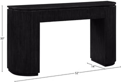 Monterey Black Wood And Oak Veneer Console Table - Ornate Home