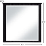 Monterey Black Wood And Oak Veneer Mirror - Ornate Home