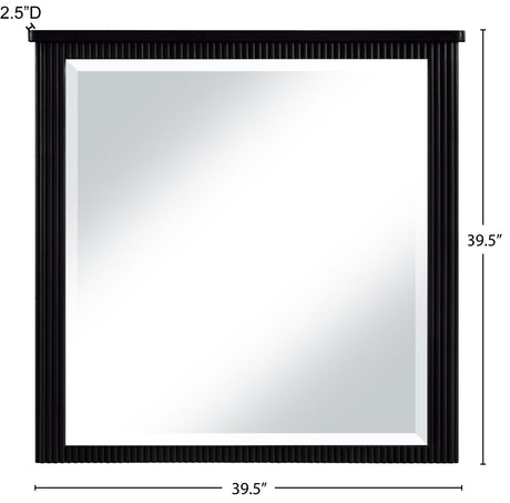 Monterey Black Wood And Oak Veneer Mirror - Ornate Home