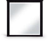 Monterey Black Wood And Oak Veneer Mirror - Ornate Home