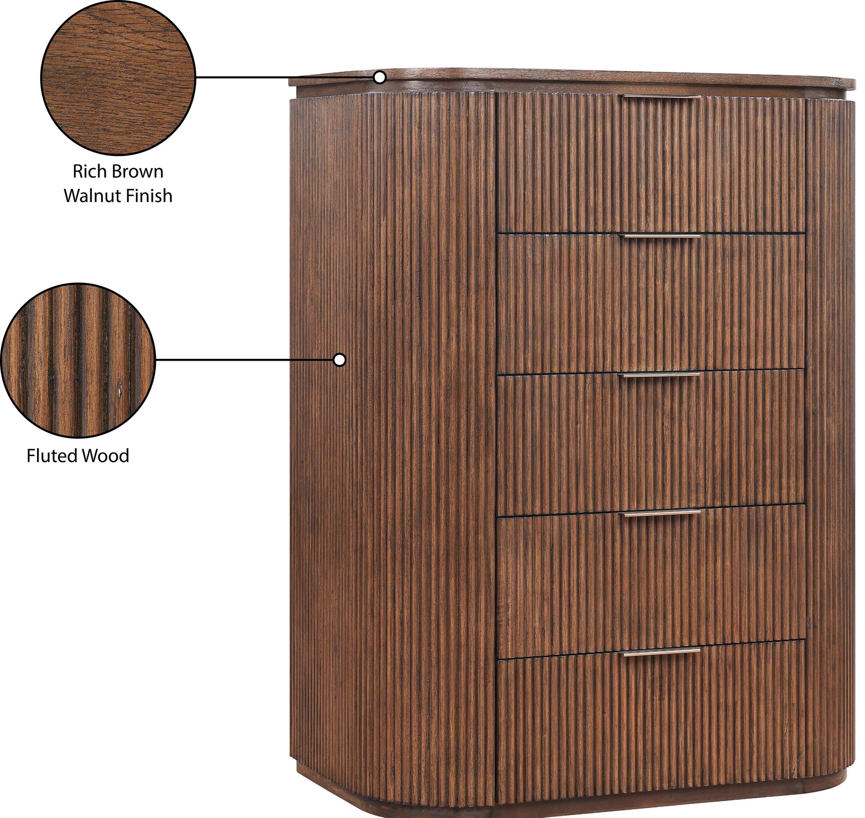 Monterey Brown/Silver Wood And Oak Veneer Chest - Ornate Home