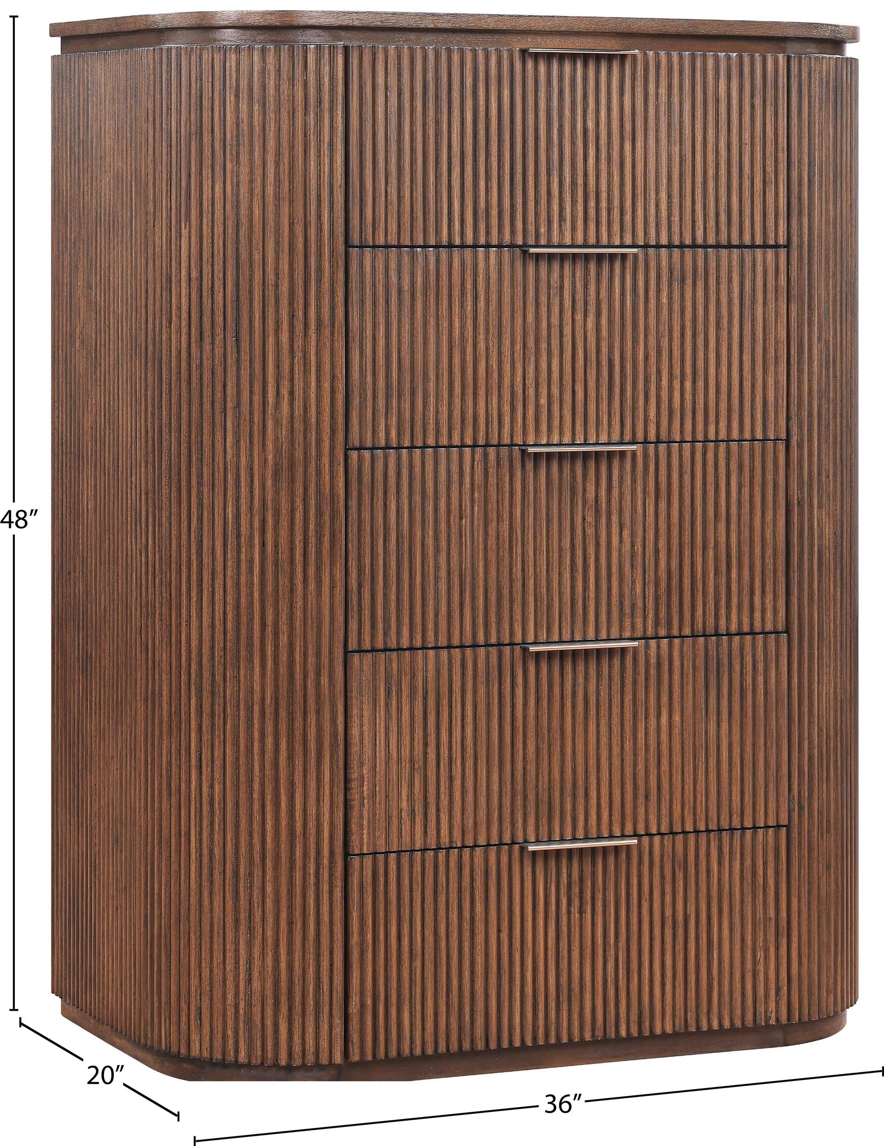 Monterey Brown/Silver Wood And Oak Veneer Chest - Ornate Home