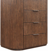 Monterey Brown/Silver Wood And Oak Veneer Chest - Ornate Home