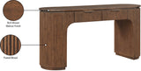 Monterey Brown/Silver Wood And Oak Veneer Desk - Ornate Home