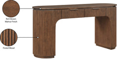 Monterey Brown/Silver Wood And Oak Veneer Desk - Ornate Home