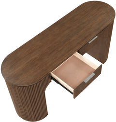 Monterey Brown/Silver Wood And Oak Veneer Desk - Ornate Home
