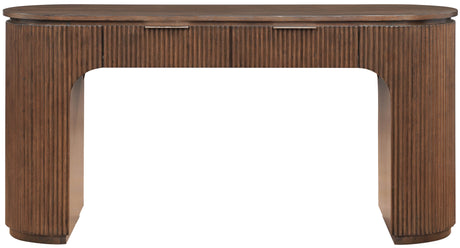 Monterey Brown/Silver Wood And Oak Veneer Desk - Ornate Home
