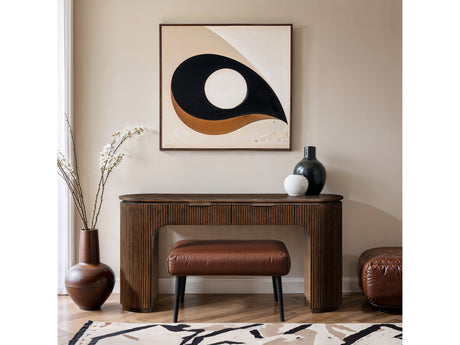 Monterey Brown/Silver Wood And Oak Veneer Desk - Ornate Home