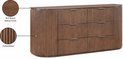 Monterey Brown/Silver Wood And Oak Veneer Dresser - Ornate Home