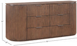 Monterey Brown/Silver Wood And Oak Veneer Dresser - Ornate Home
