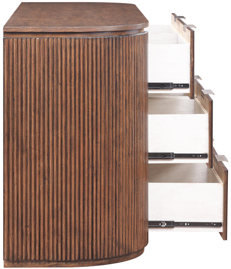 Monterey Brown/Silver Wood And Oak Veneer Dresser - Ornate Home