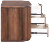 Monterey Brown/Silver Wood And Oak Veneer Nightstand - Ornate Home