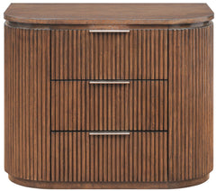 Monterey Brown/Silver Wood And Oak Veneer Nightstand - Ornate Home