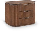 Monterey Brown/Silver Wood And Oak Veneer Nightstand - Ornate Home