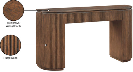 Monterey Brown Wood And Oak Veneer Console Table - Ornate Home
