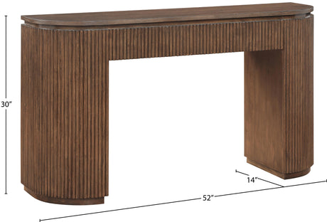 Monterey Brown Wood And Oak Veneer Console Table - Ornate Home
