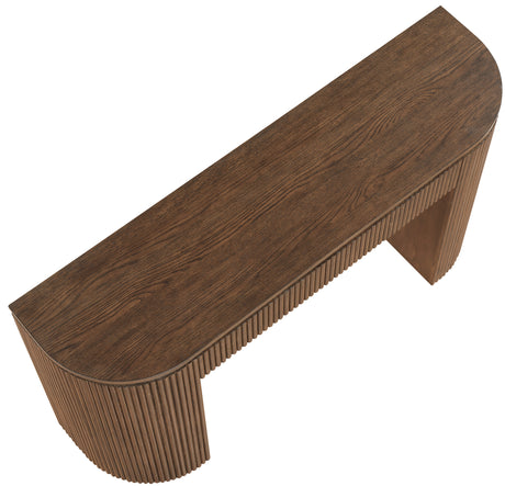 Monterey Brown Wood And Oak Veneer Console Table - Ornate Home