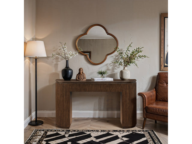 Monterey Brown Wood And Oak Veneer Console Table - Ornate Home