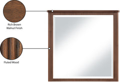 Monterey Brown Wood And Oak Veneer Mirror - Ornate Home