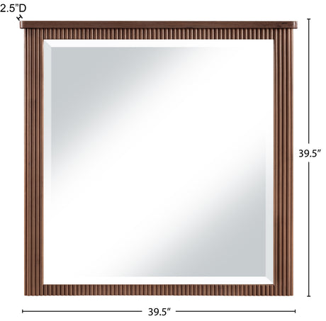 Monterey Brown Wood And Oak Veneer Mirror - Ornate Home