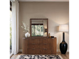 Monterey Brown Wood And Oak Veneer Mirror - Ornate Home