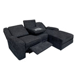 Monterey Ebony 2-Piece Reclining Sectional with Right Chaise - Ornate Home