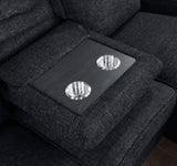 Monterey Ebony 2-Piece Reclining Sectional with Right Chaise - Ornate Home