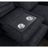 Monterey Ebony 2-Piece Reclining Sectional with Right Chaise - Ornate Home