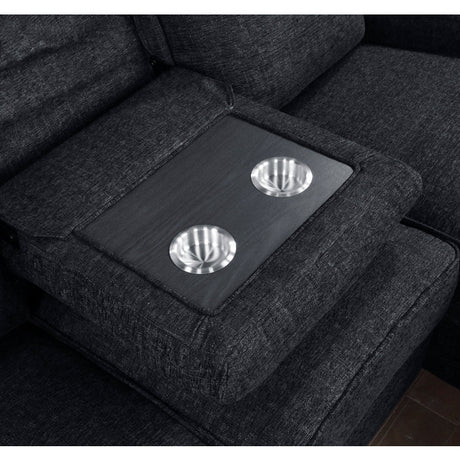 Monterey Ebony 2-Piece Reclining Sectional with Right Chaise - Ornate Home