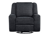 Monterey Ebony Swivel Reclining Chair - Ornate Home