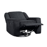 Monterey Ebony Swivel Reclining Chair - Ornate Home