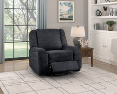 Monterey Ebony Swivel Reclining Chair - Ornate Home