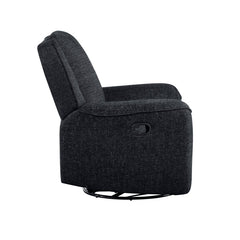 Monterey Ebony Swivel Reclining Chair - Ornate Home