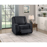 Monterey Ebony Swivel Reclining Chair - Ornate Home