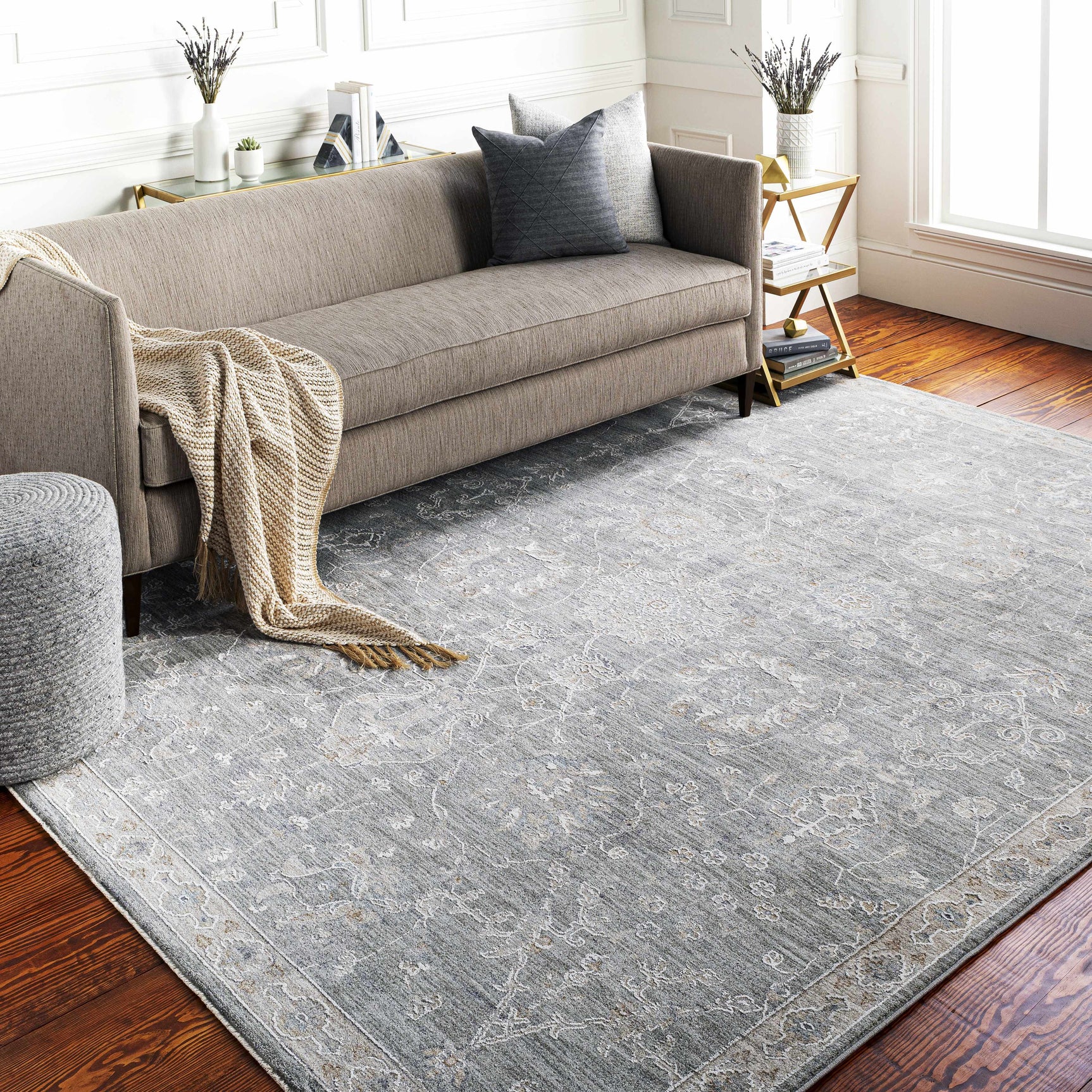 Monterey Gray Thick Luxe Persian Rug - Ornate Home