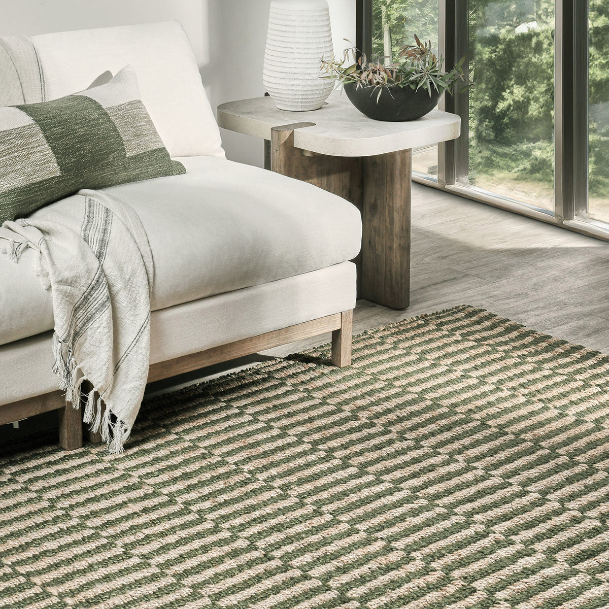 Monterey Jute Green/Natural Rug - Ornate Home