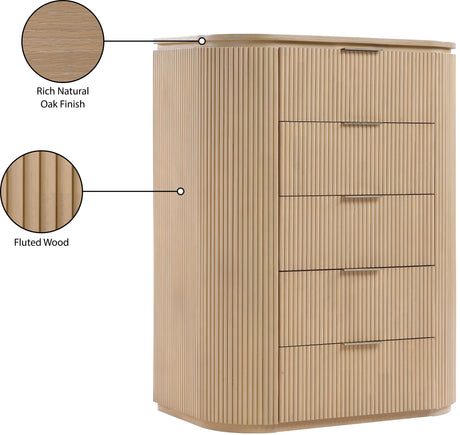 Monterey Natural/Oak/Silver Wood And Oak Veneer Chest - Ornate Home